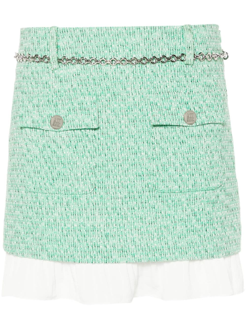 Maje tweed mini skirt - Green von Maje