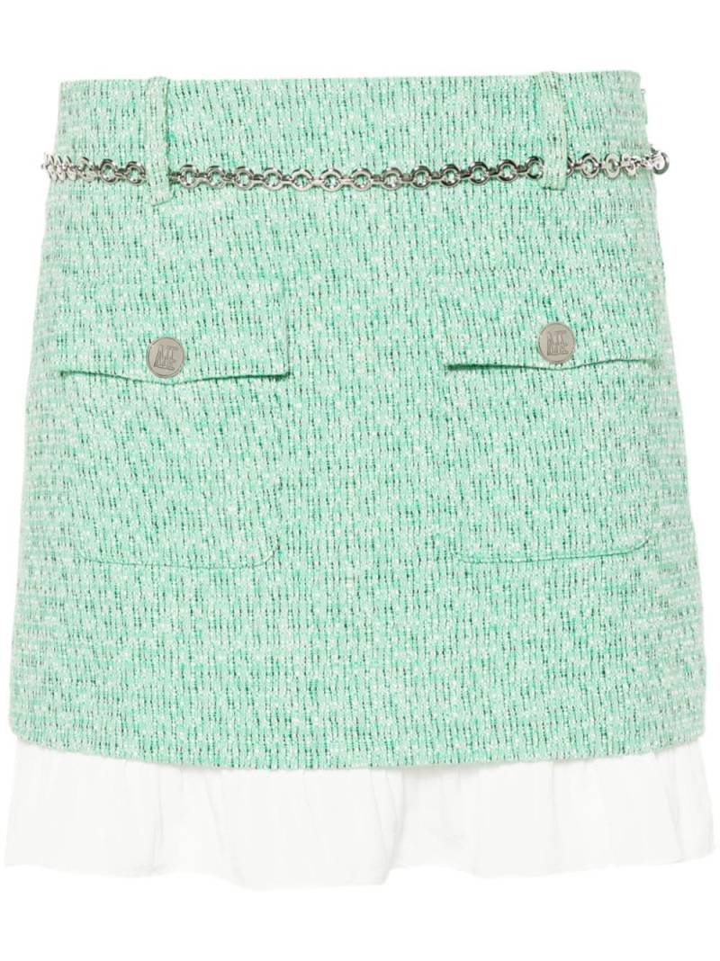 Maje tweed mini skirt - Green von Maje