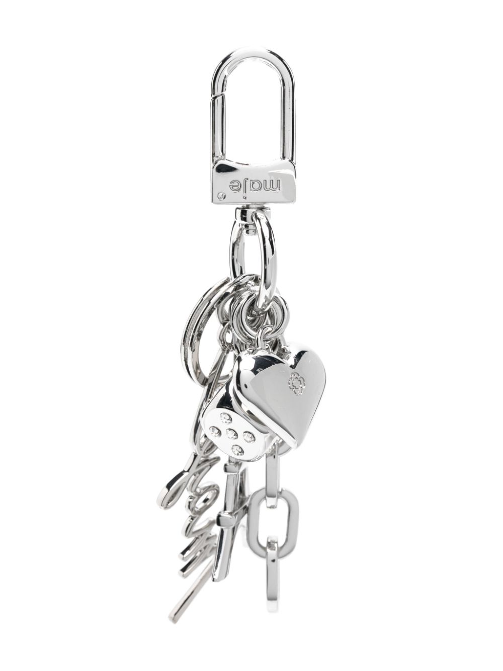 Maje logo-charm keyring - Silver von Maje