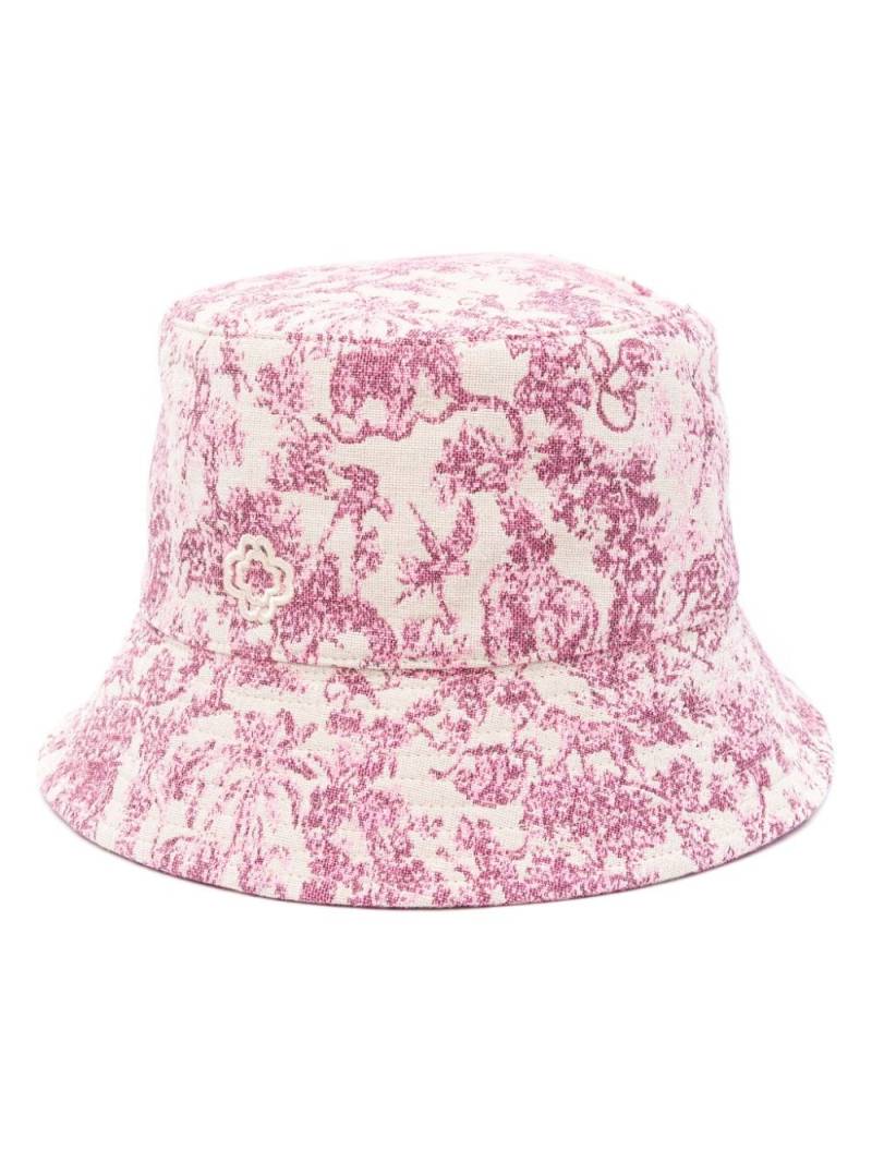 Maje logo-embroidered floral bucket hat - Pink von Maje