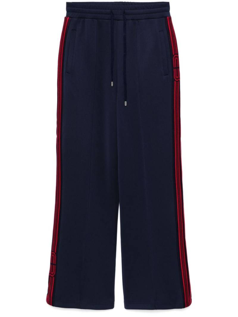 Maje logo-jacquard sweatpants - Blue von Maje