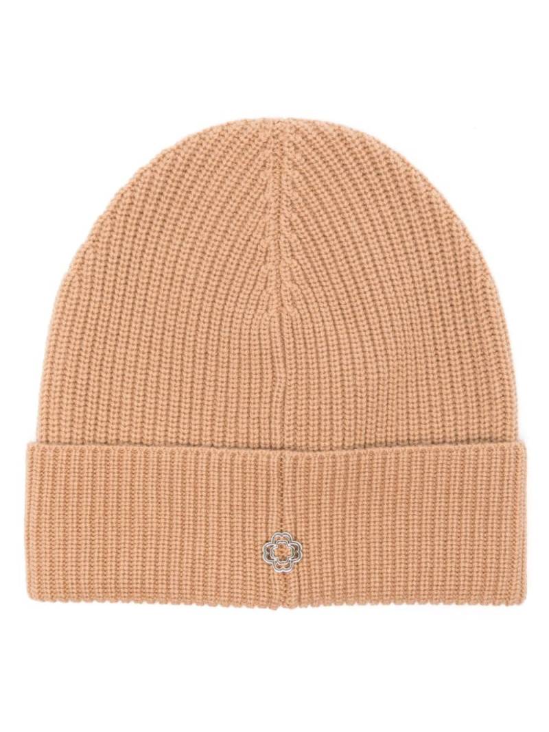 Maje logo-plaque beanie - Neutrals von Maje