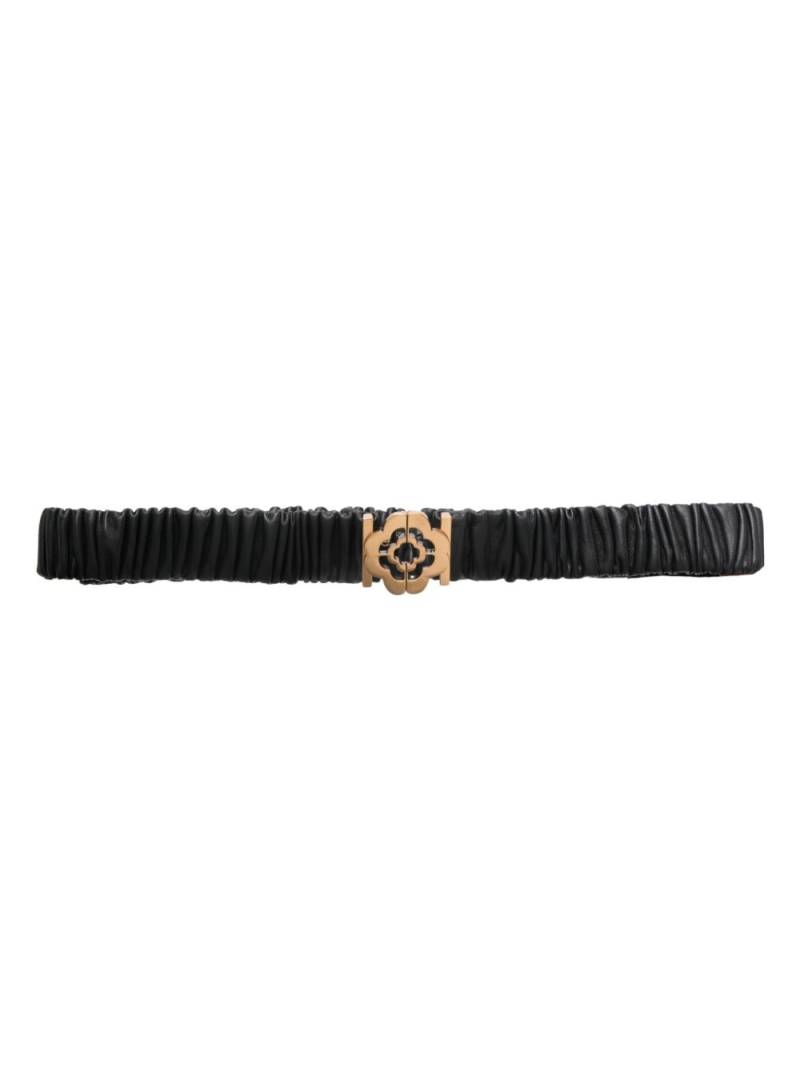 Maje elasticated leather belt - Black von Maje