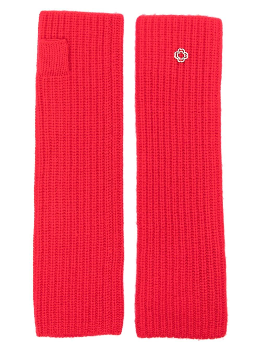 Maje logo-plaque gloves - Red von Maje