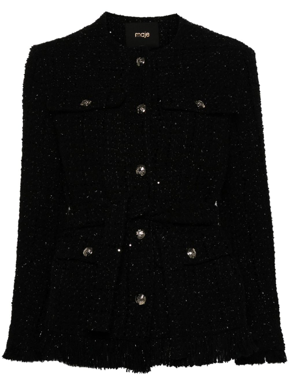 Maje metallic jacket - Black von Maje