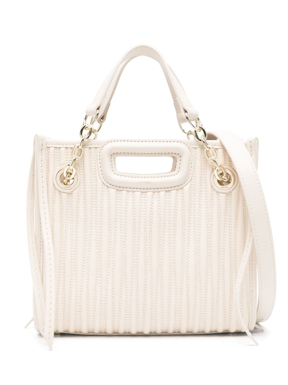 Maje mini M tote bag - Neutrals von Maje