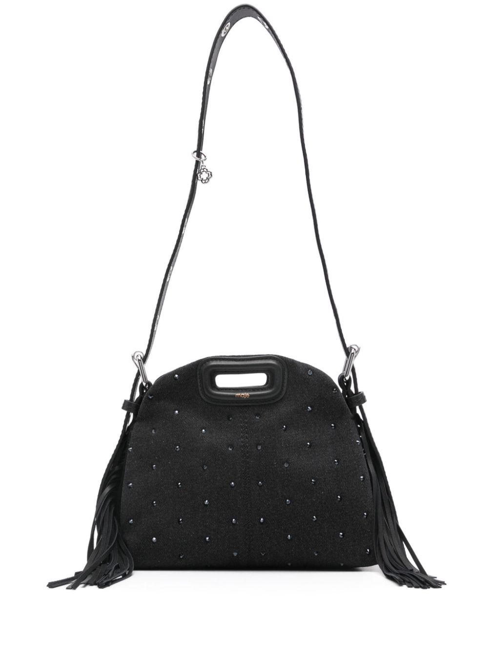 Maje mini Miss M embellished tote bag - Black von Maje