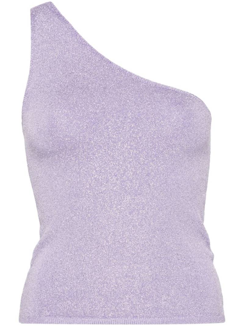 Maje one-shoulder lurex tank top - Purple von Maje