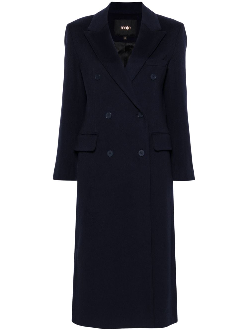 Maje peak-lapels double-breasted coat - Blue von Maje