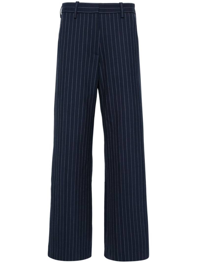 Maje pinstriped mid-rise flared trousers - Blue von Maje