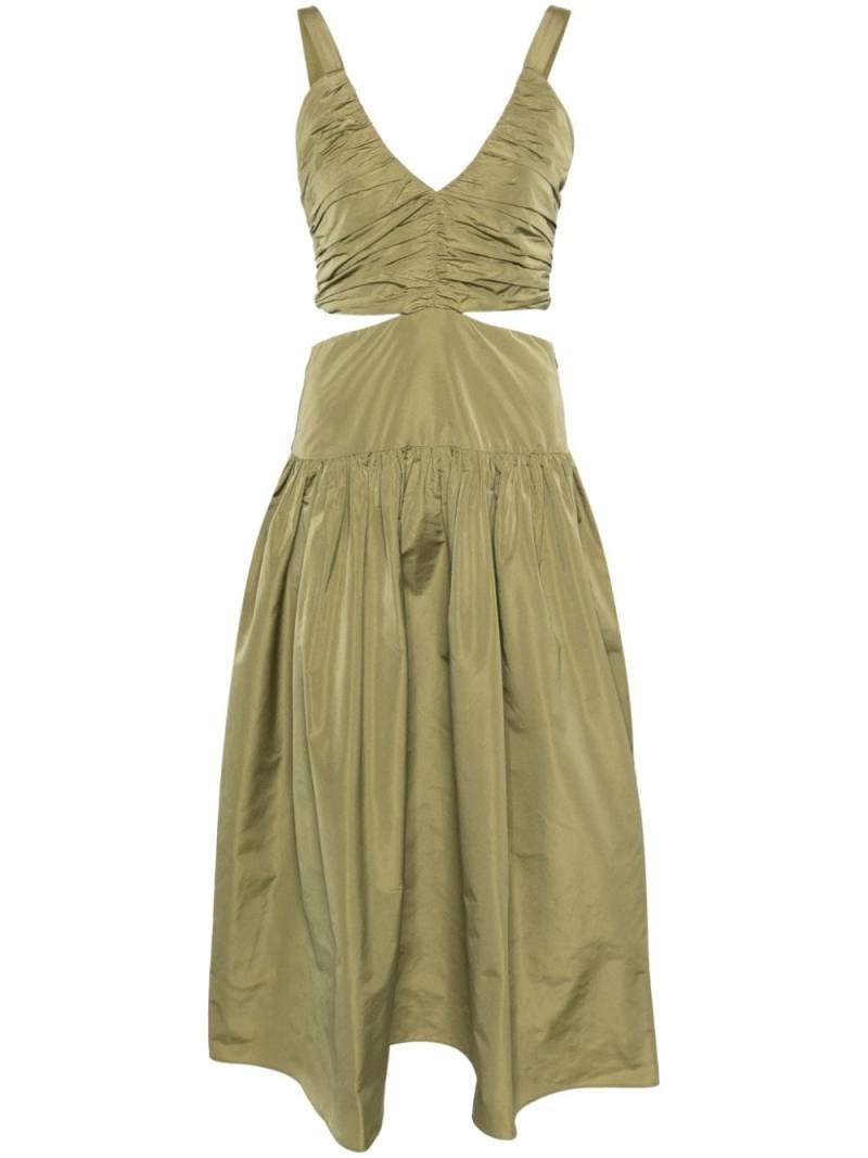 Maje cut-out taffeta maxi dress - Green von Maje