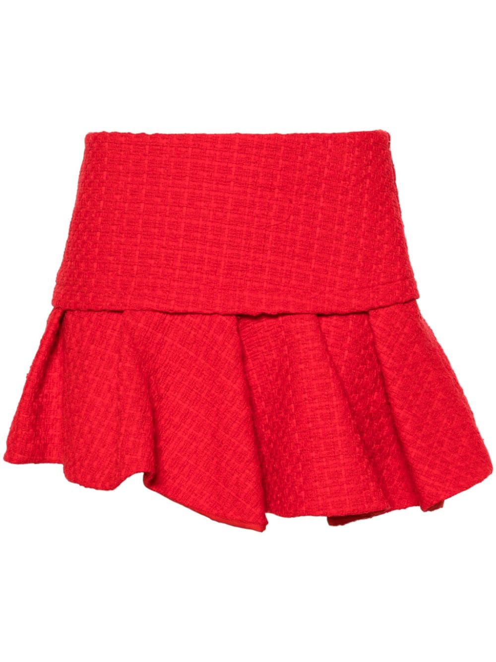 Maje pleated tweed mini skirt - Red von Maje