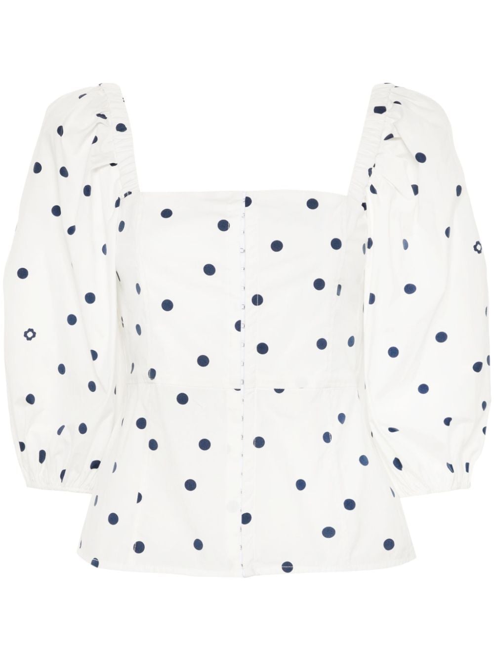 Maje polka dot-print cotton blouse - White von Maje