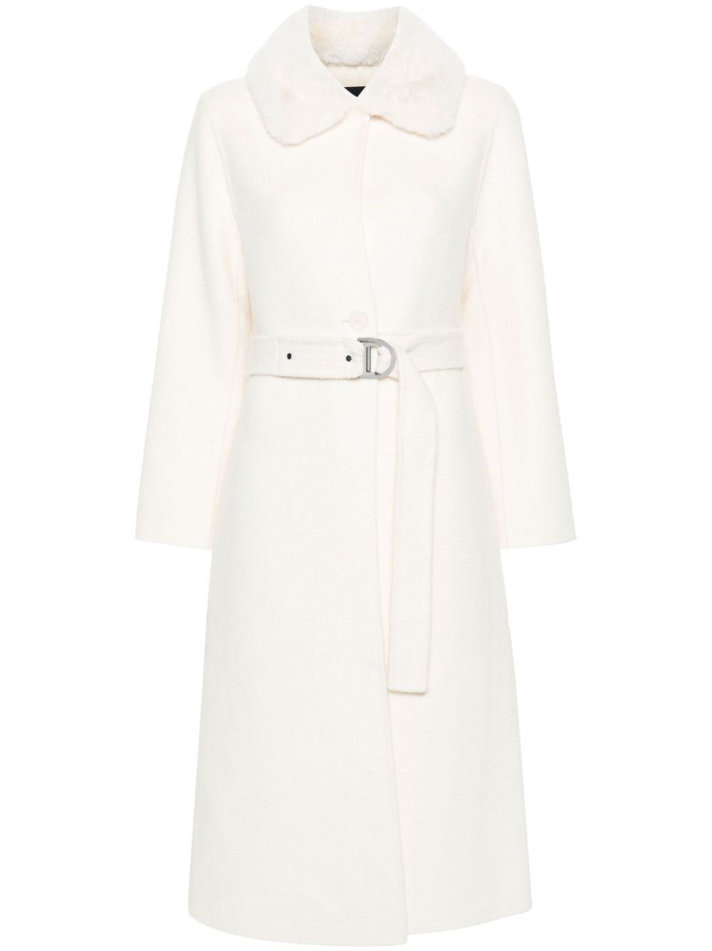 Maje removable-collar coat - White von Maje