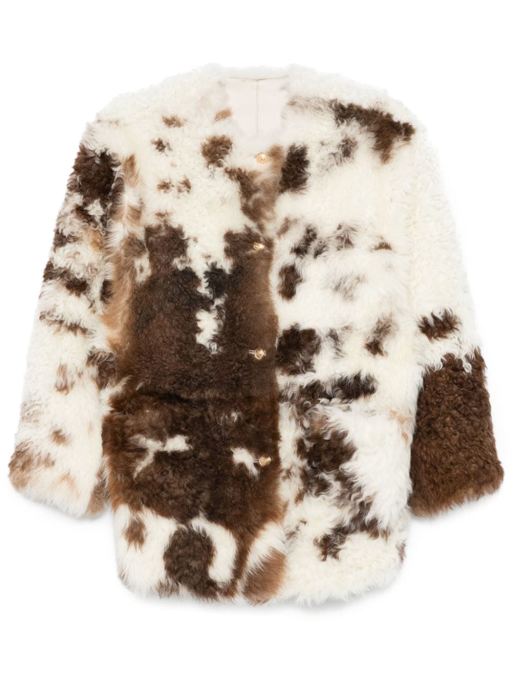 Maje reversible shearling coat - Neutrals von Maje