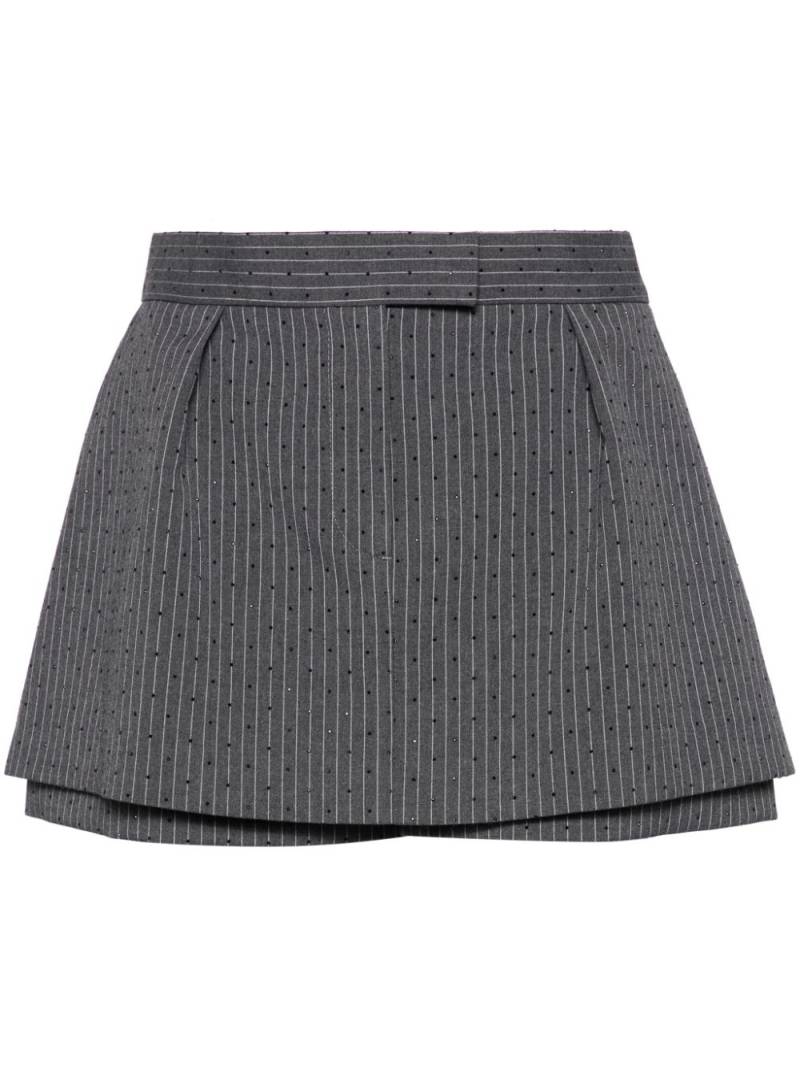 Maje rhinestone-embellished pinstripe skorts - Grey von Maje