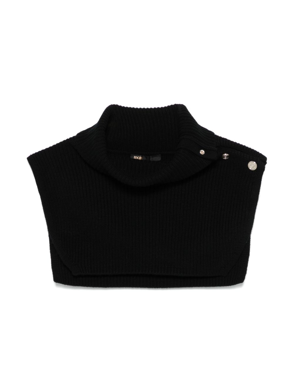 Maje roll-neck neck warmer - Black von Maje