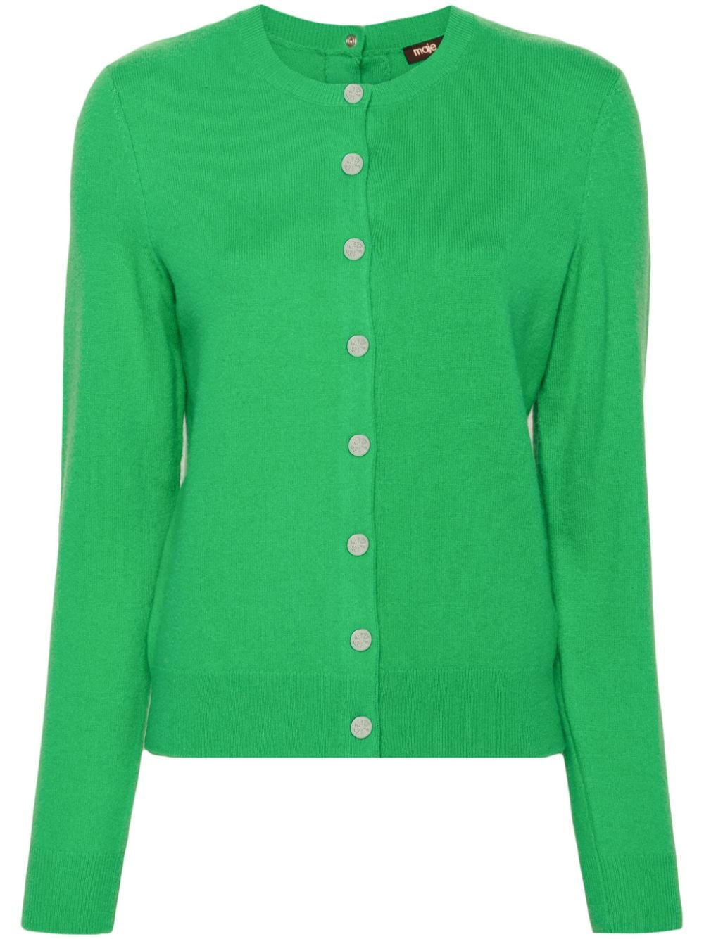 Maje round-neck press-stud cardigan - Green von Maje