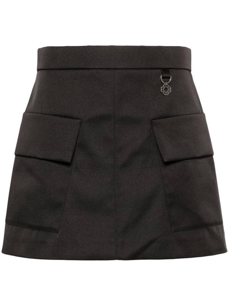 Maje satin mini skirt - Black von Maje