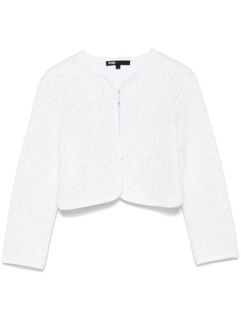 Maje sequin-embellished cardigan - White von Maje