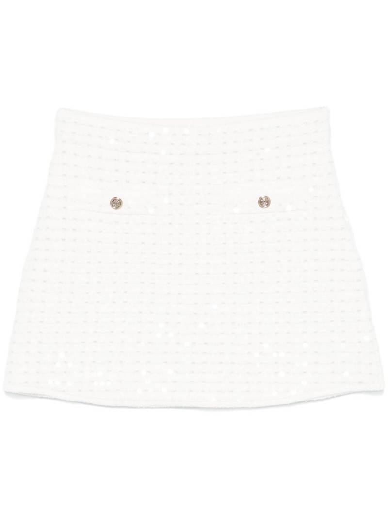 Maje sequinned knitted mini skirt - Neutrals von Maje