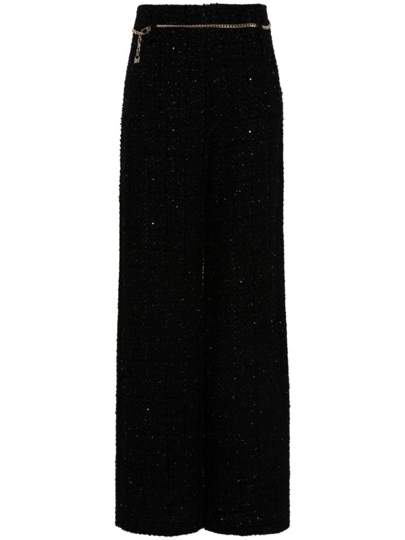 Maje sequinned tweed trousers - Black von Maje