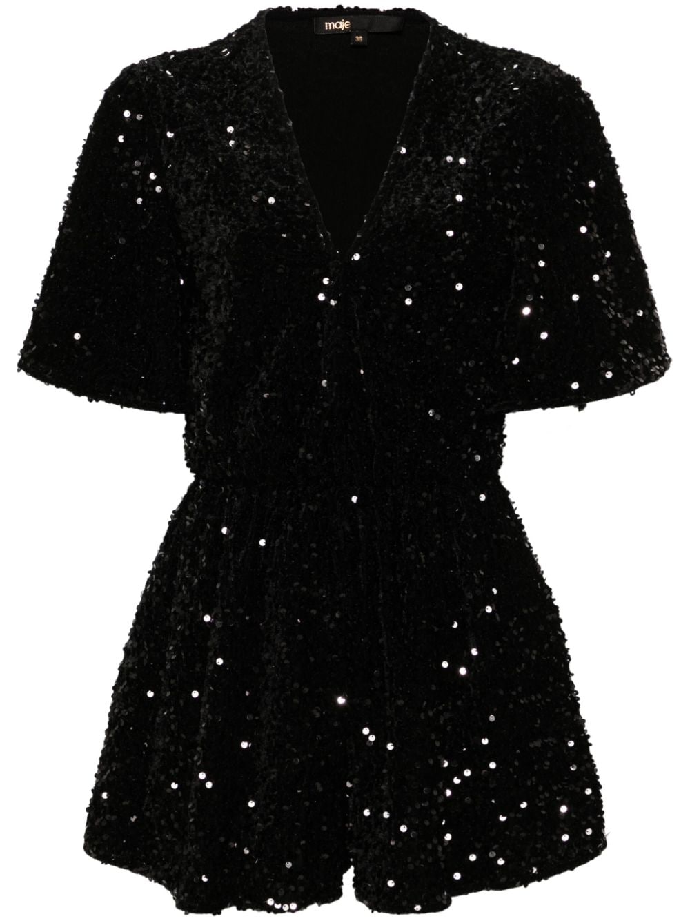 Maje sequinned playsuit - Black von Maje