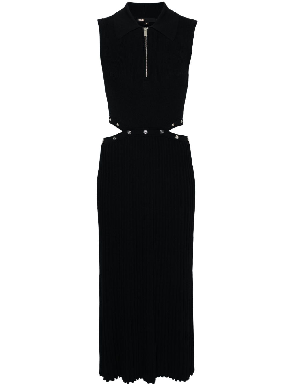 Maje ribbed-knit maxi dress - Black von Maje