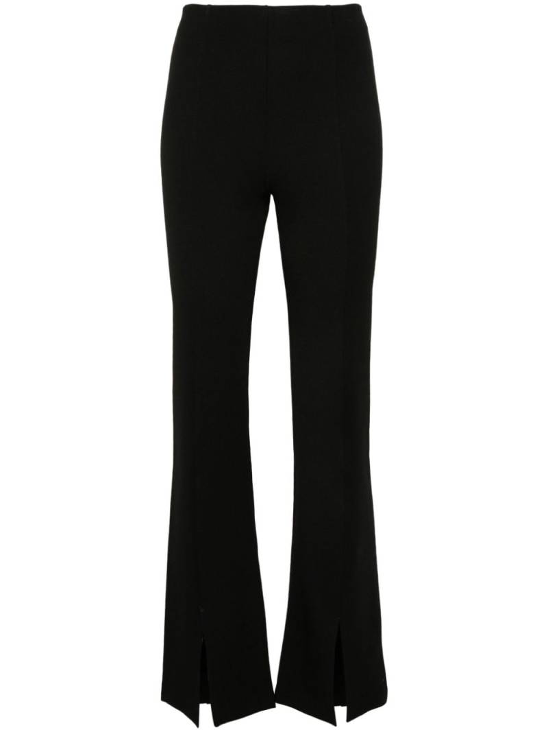 Maje split-detailed flared trousers - Black von Maje