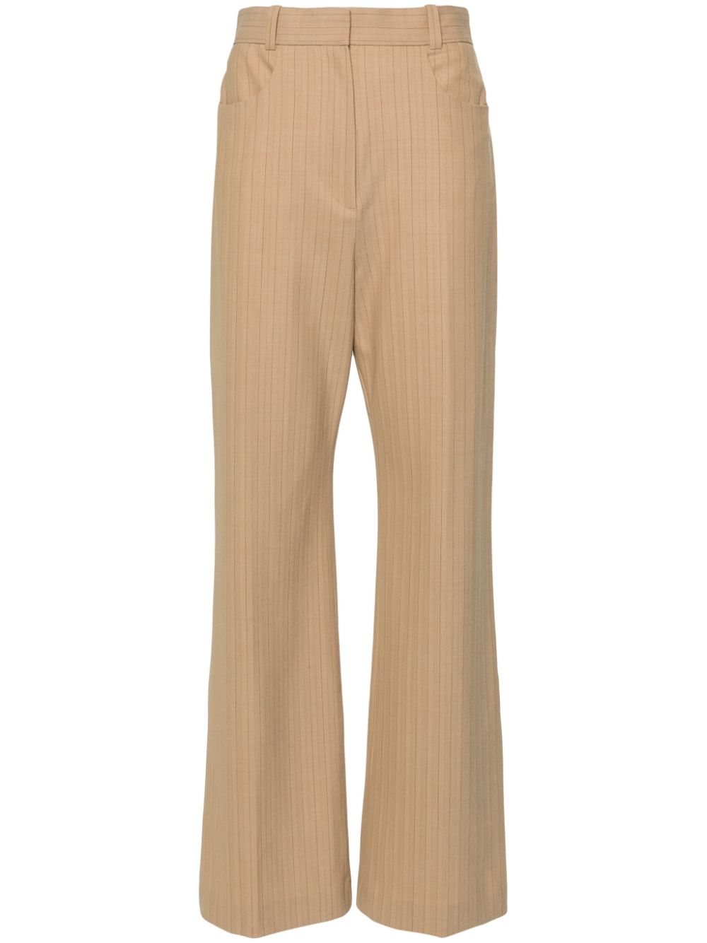 Maje striped high-waisted trousers - Neutrals von Maje