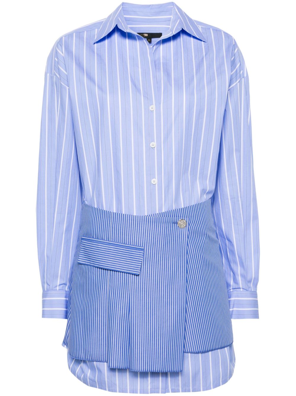 Maje striped mini shirt dress - Blue von Maje