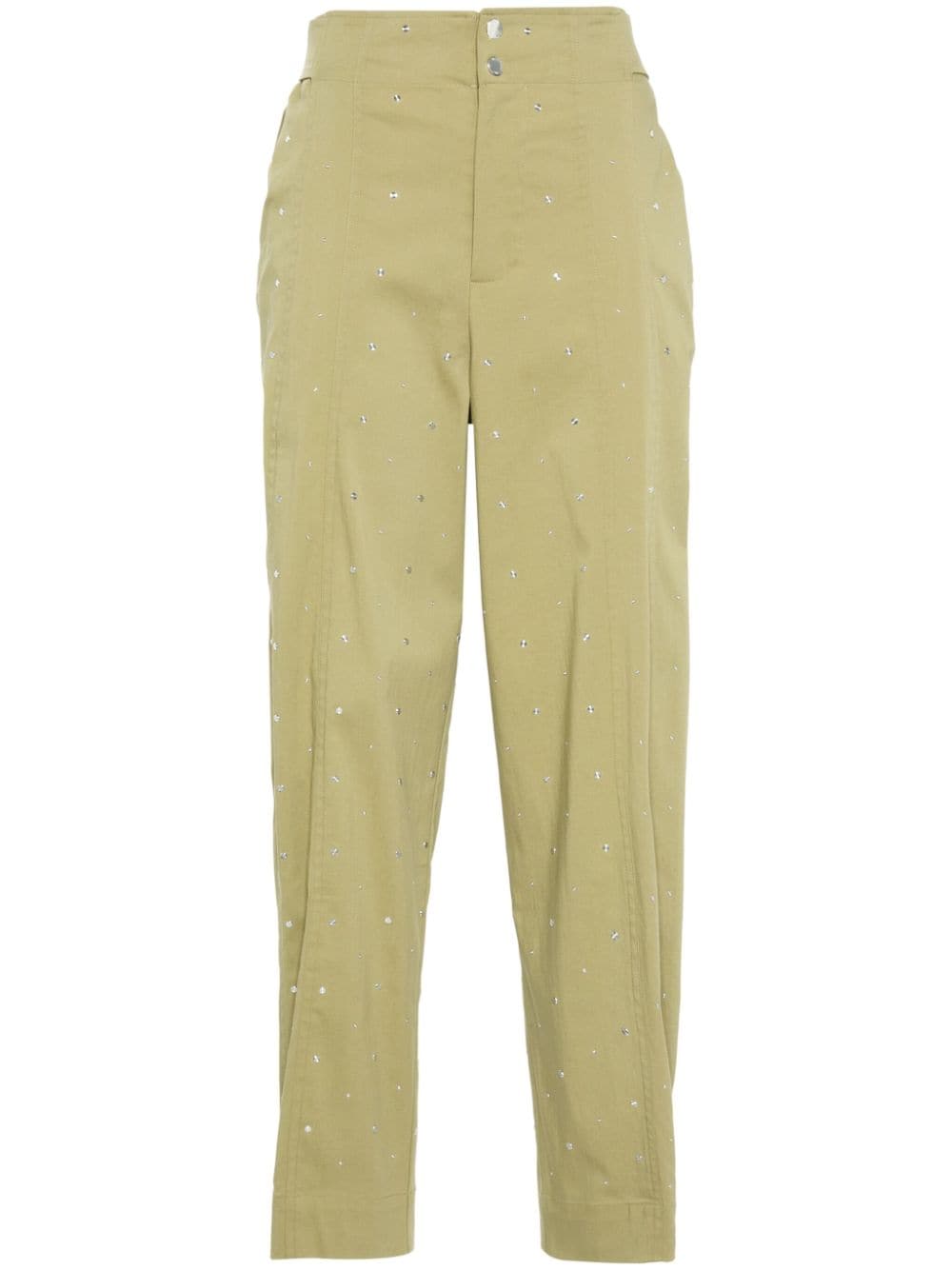 Maje stud-embellished trousers - Green von Maje