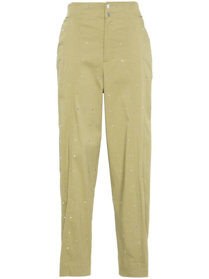 Maje stud-embellished trousers - Green von Maje