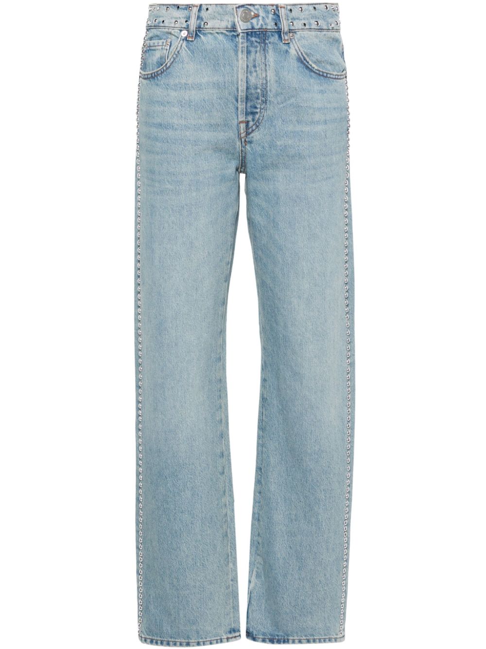 Maje studded mid-rise straight jeans - Blue von Maje