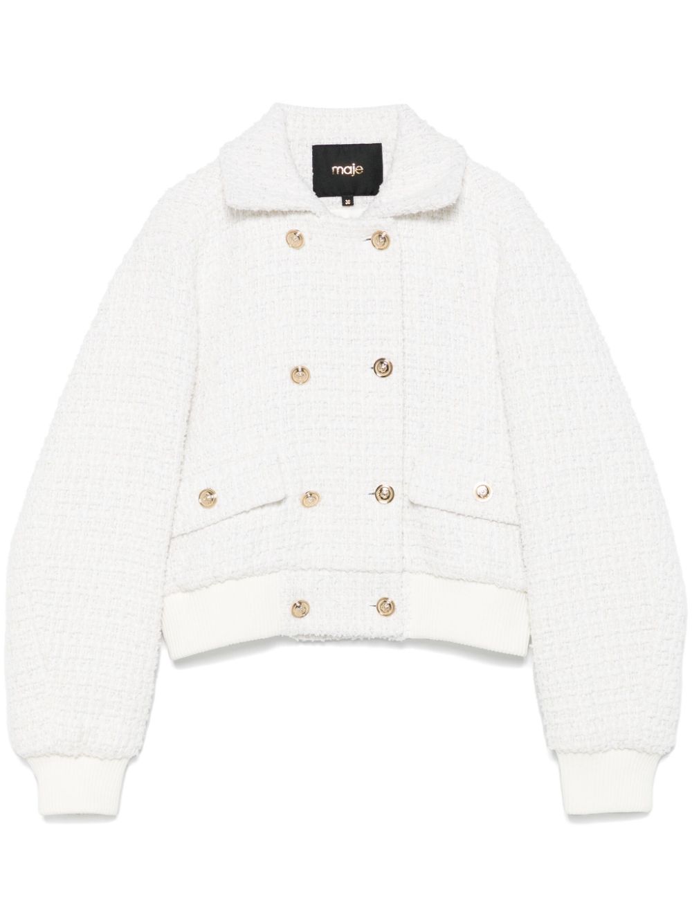 Maje tweed bomber jacket - Neutrals von Maje