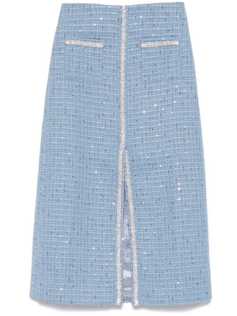 Maje tweed midi skirt - Blue von Maje