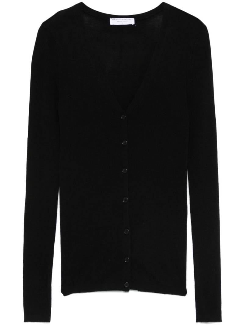 Majestic Filatures Gilet cardigan - Black von Majestic Filatures