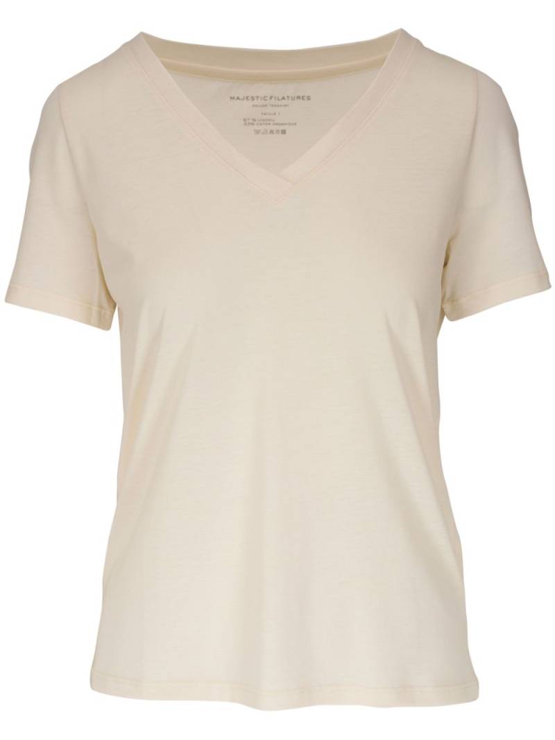 Majestic Filatures V-neck short-sleeve T-shirt - Neutrals von Majestic Filatures