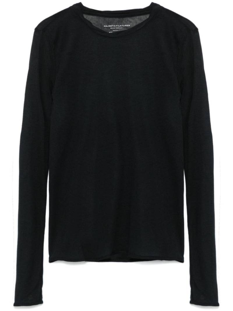 Majestic Filatures crew-neck T-shirt - Black von Majestic Filatures