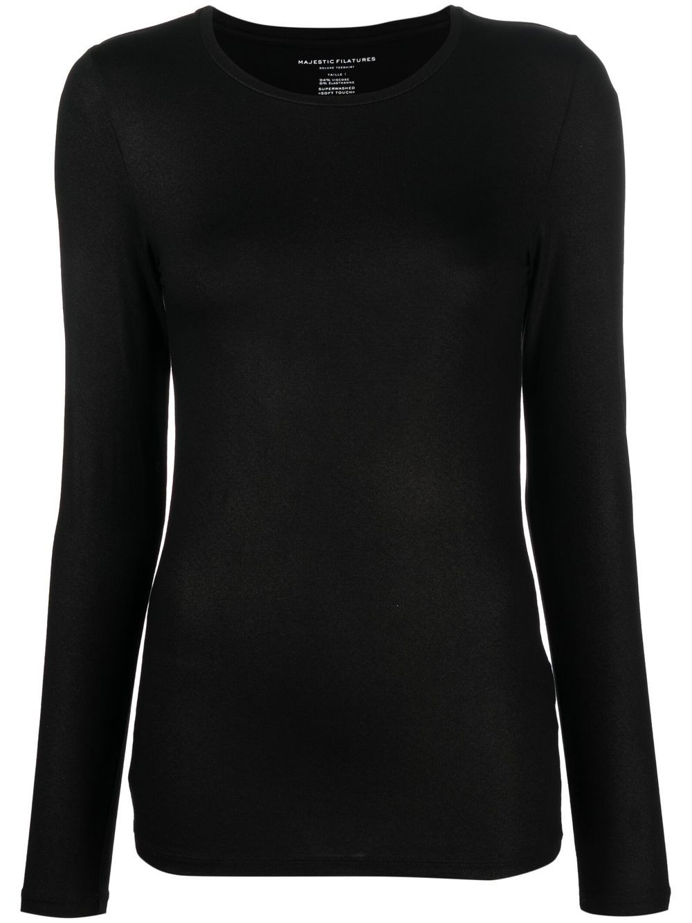 Majestic Filatures lurex-knit long-sleeved sweatshirt - Black von Majestic Filatures