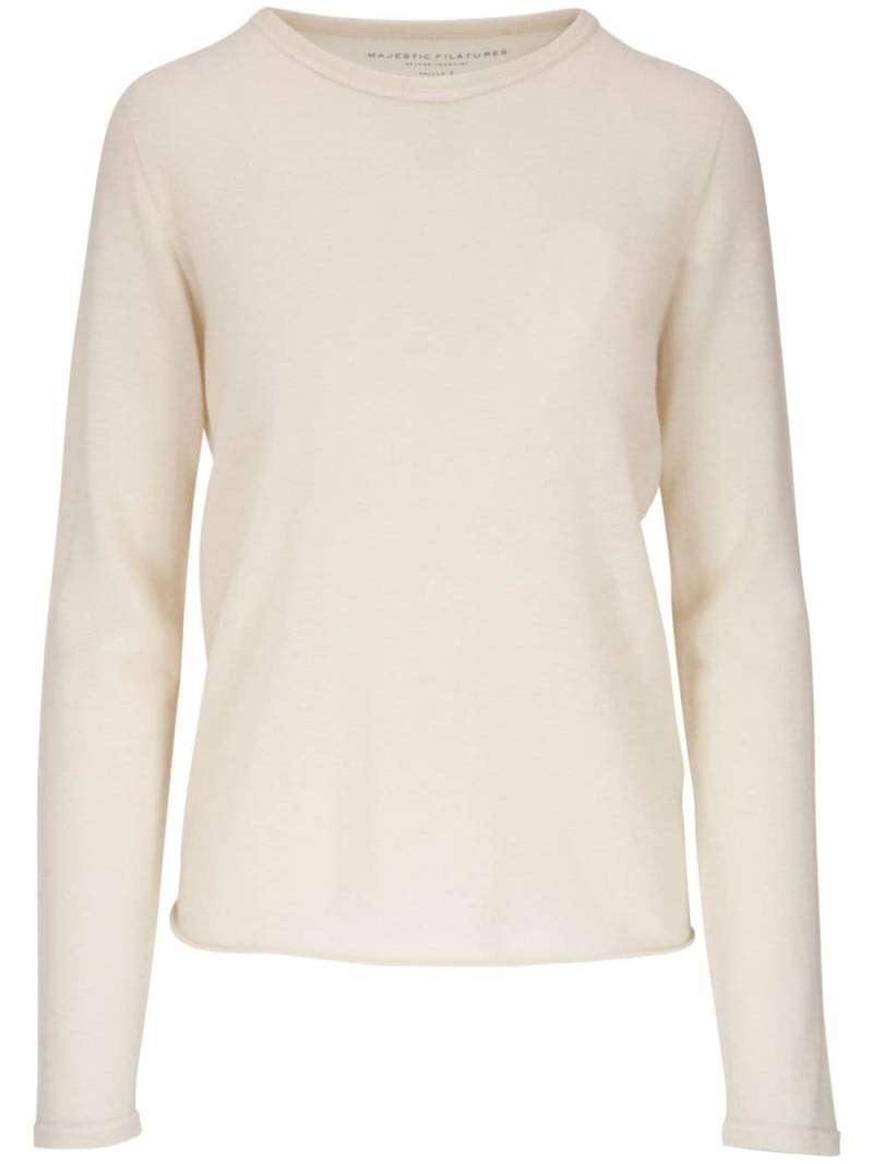 Majestic Filatures ribbed cashmere jumper - Neutrals von Majestic Filatures