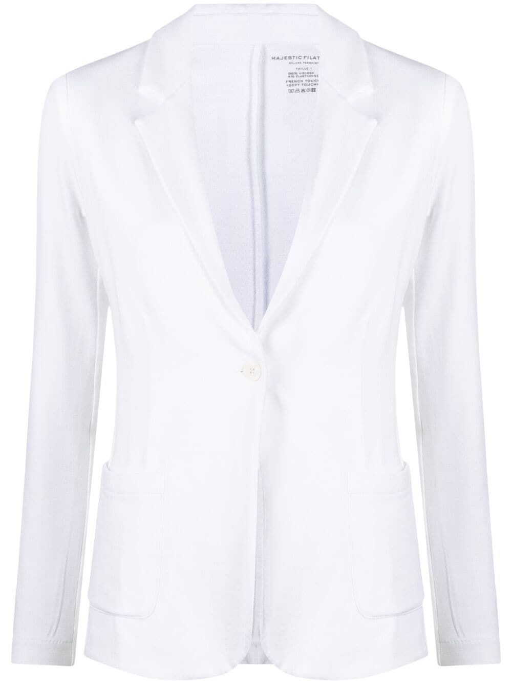 Majestic Filatures single-breasted fitted blazer - White von Majestic Filatures