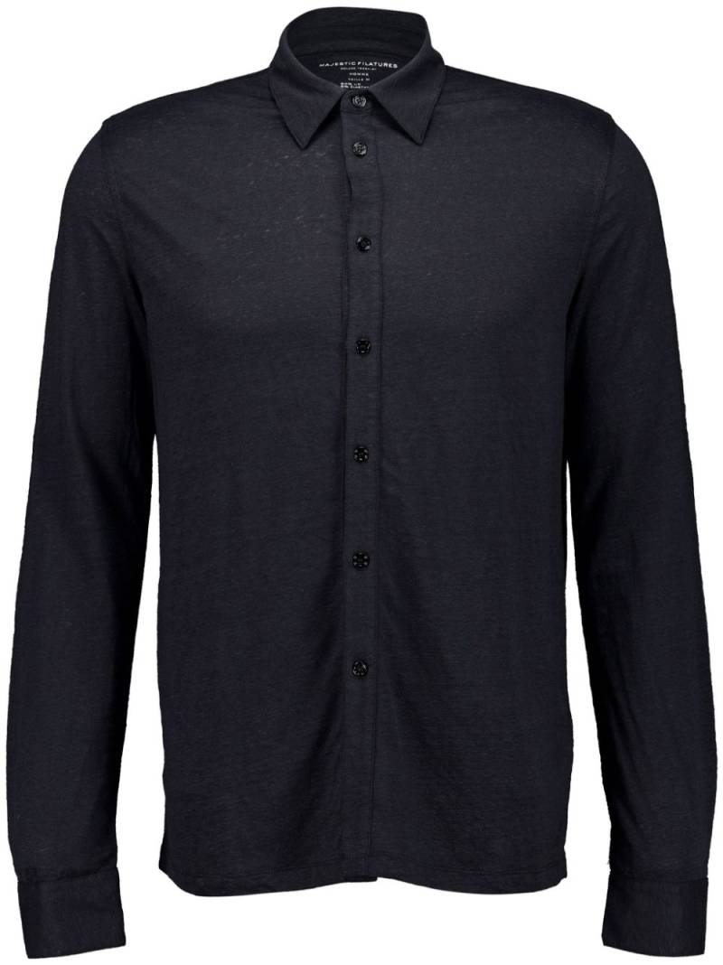 Majestic Filatures stretch-linen shirt - Black von Majestic Filatures