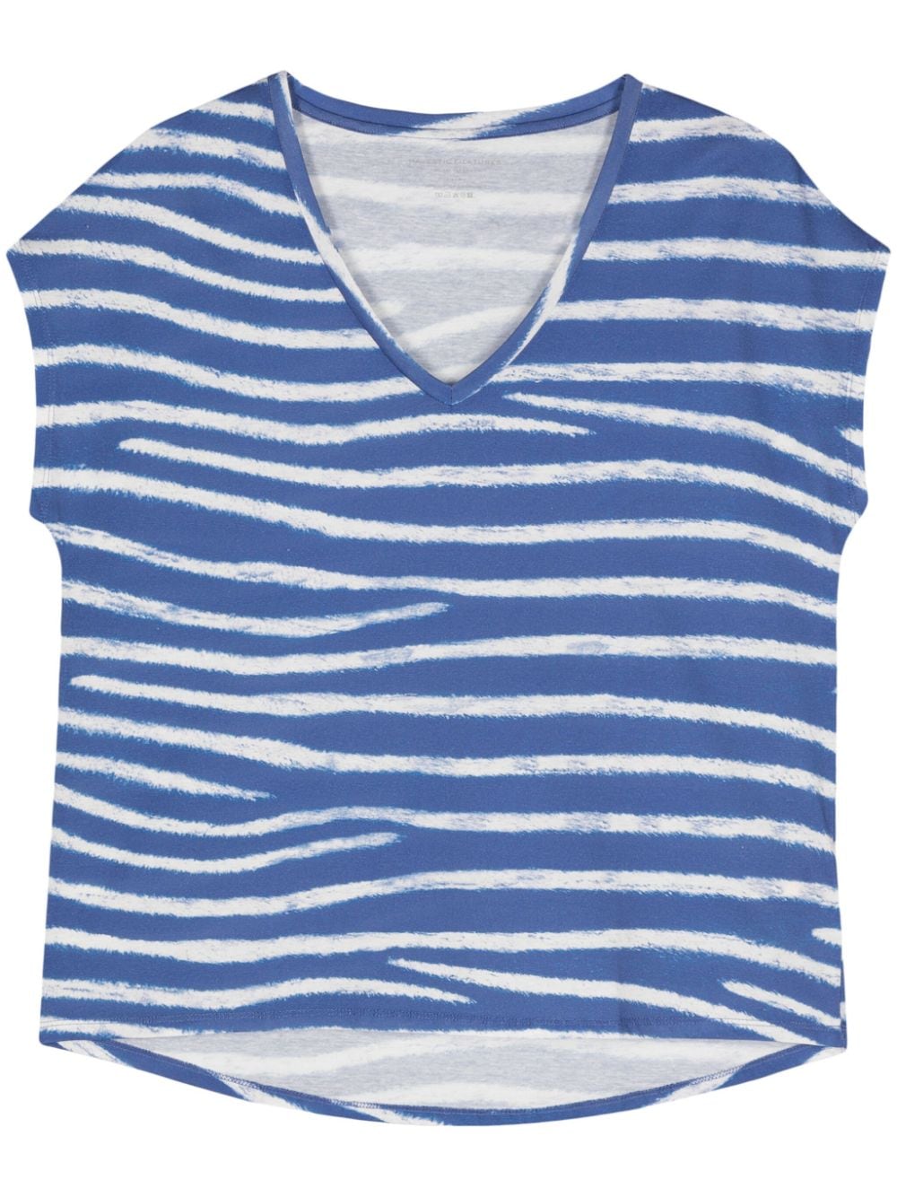 Majestic Filatures striped V-neck T-shirt - Blue von Majestic Filatures