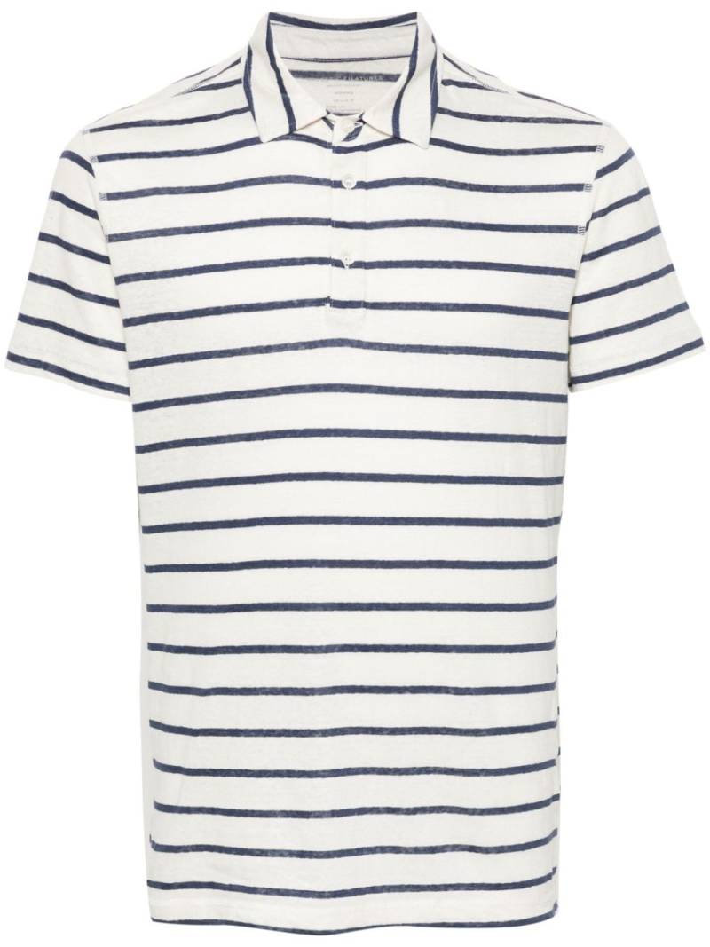 Majestic Filatures striped linen-blend polo shirt - Neutrals von Majestic Filatures