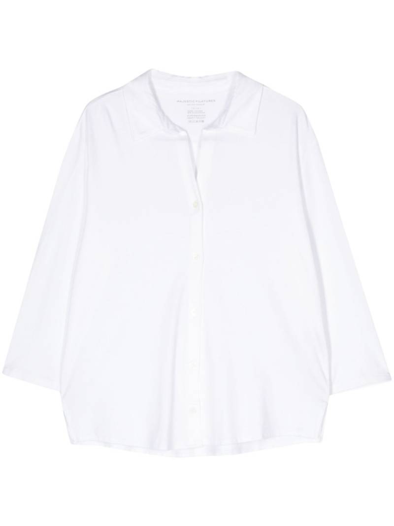 Majestic Filatures three-quarter sleeve shirt - White von Majestic Filatures