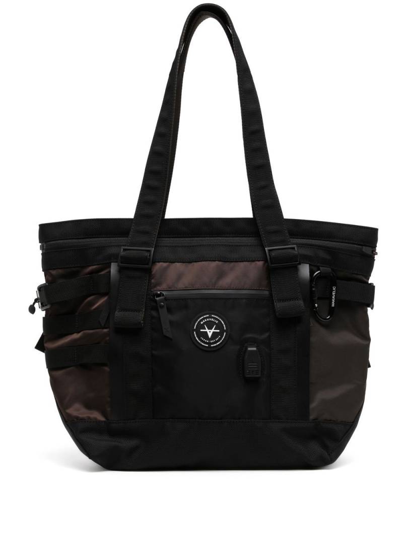 Makavelic contrasting-panel strap-detail tote bag - Black von Makavelic