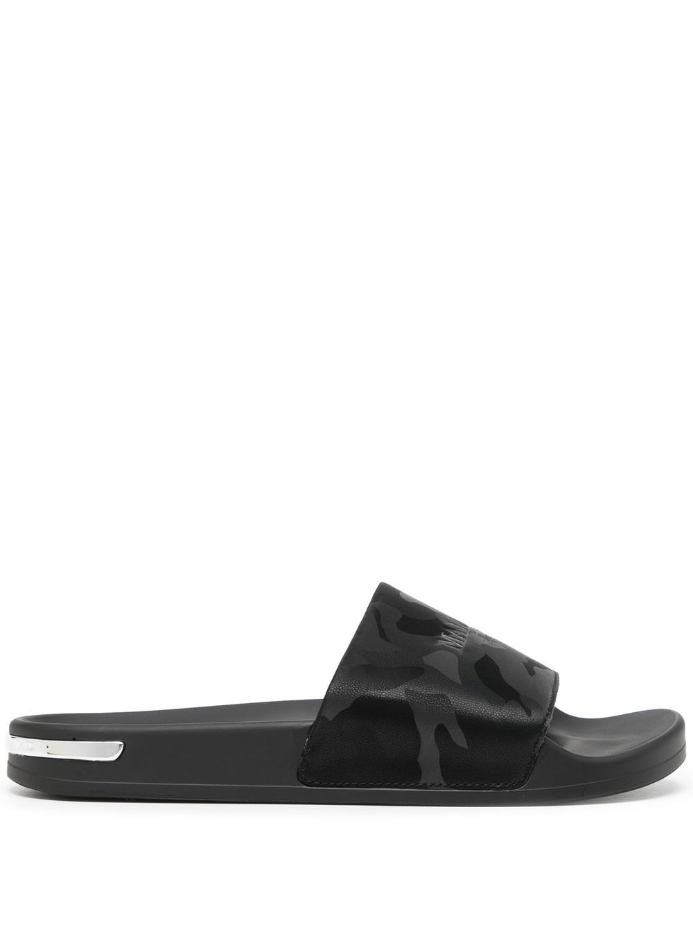 Mallet embossed-logo pool slides - Black von Mallet