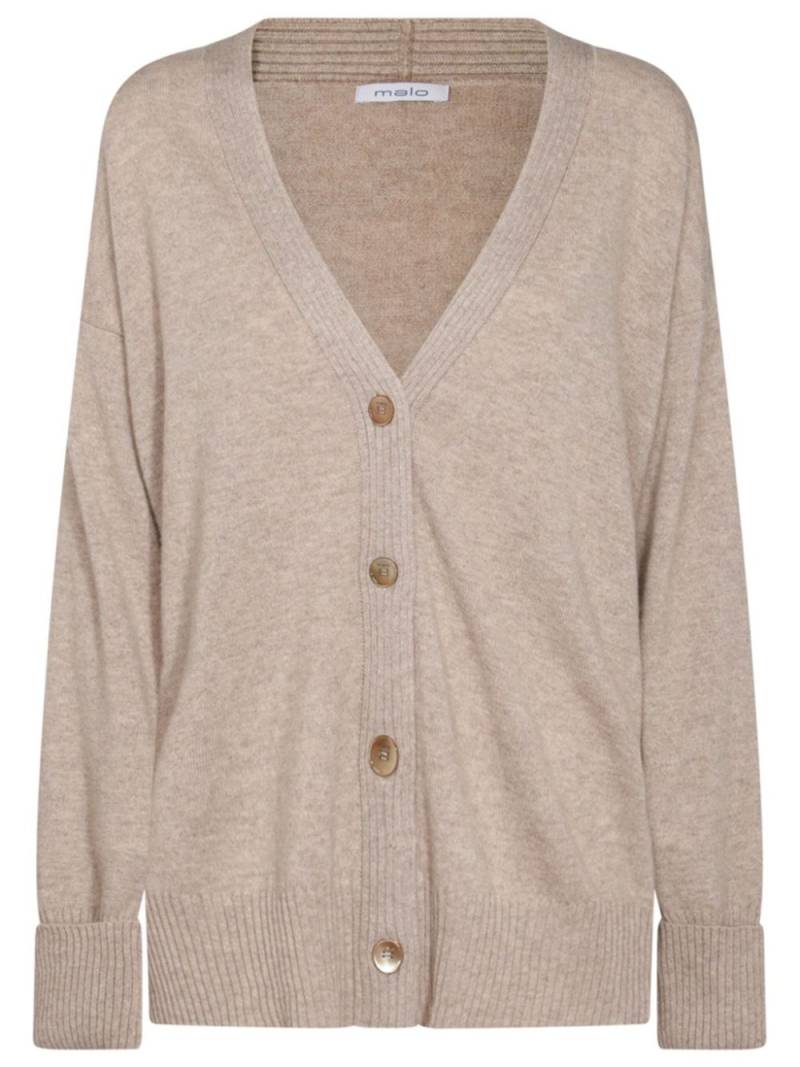 Malo V-neck cashmere cardigan - Neutrals von Malo