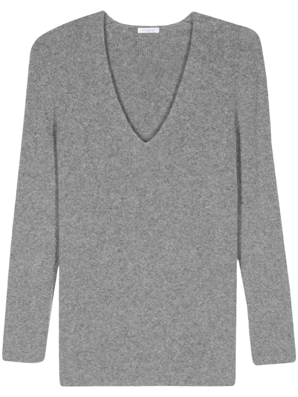 Malo V-neck sweater - Grey von Malo